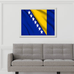 Bosnia and Herzegovina National Flag Wall Art - beink online art store