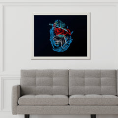 Neon Giyu Tomioka Anime Wall Art