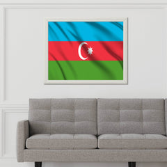 Azerbaijan National Flag Wall Art - beink online art store