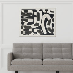 Black and White Rhythm Modern Wall Art