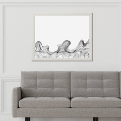 Handdrawn Thin Waves Abstract Wall Art