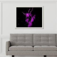 Black And Dark Satoru Gojo Lightning  Anime Wall Art