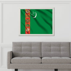 Turkmenistan National Flag Wall Art - beink online art store