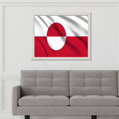 Greenland National Flag Wall Art - beink online art store