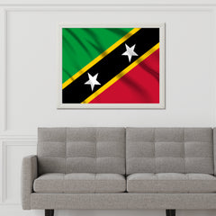 Saint Kitts and Nevis National Flag Wall Art