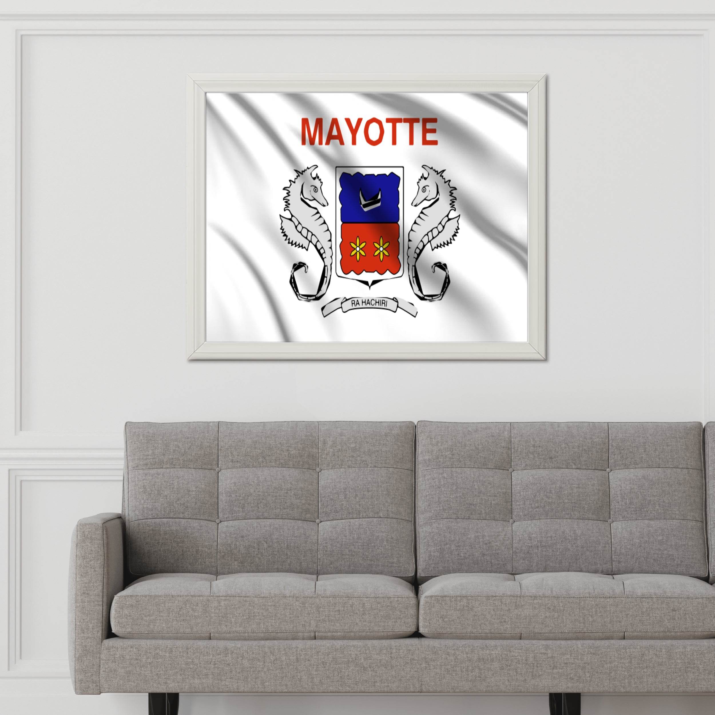 Mayotte National Flag Wall Art - beink online art store