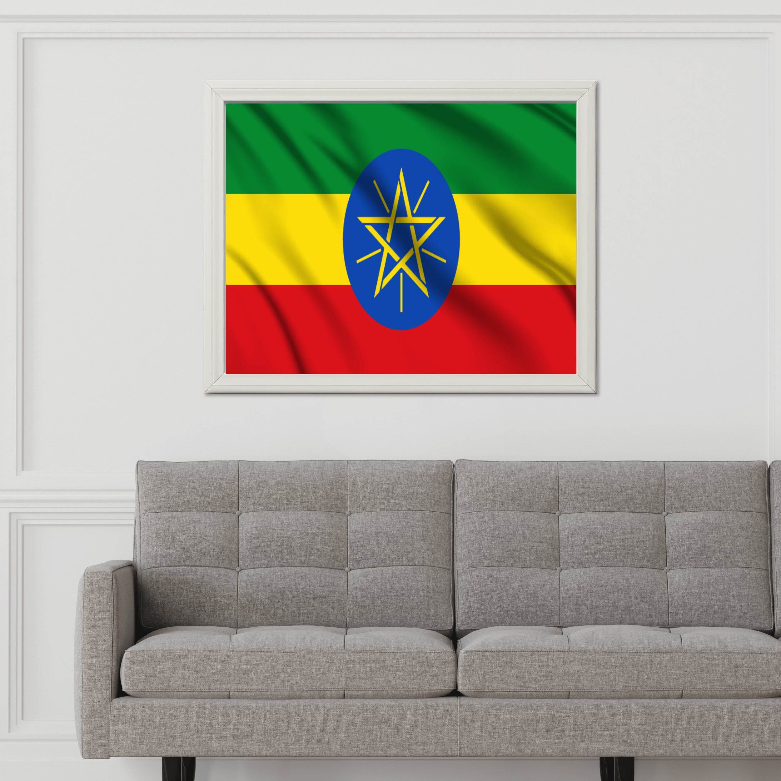 Ethiopia National Flag Wall Art - beink online art store