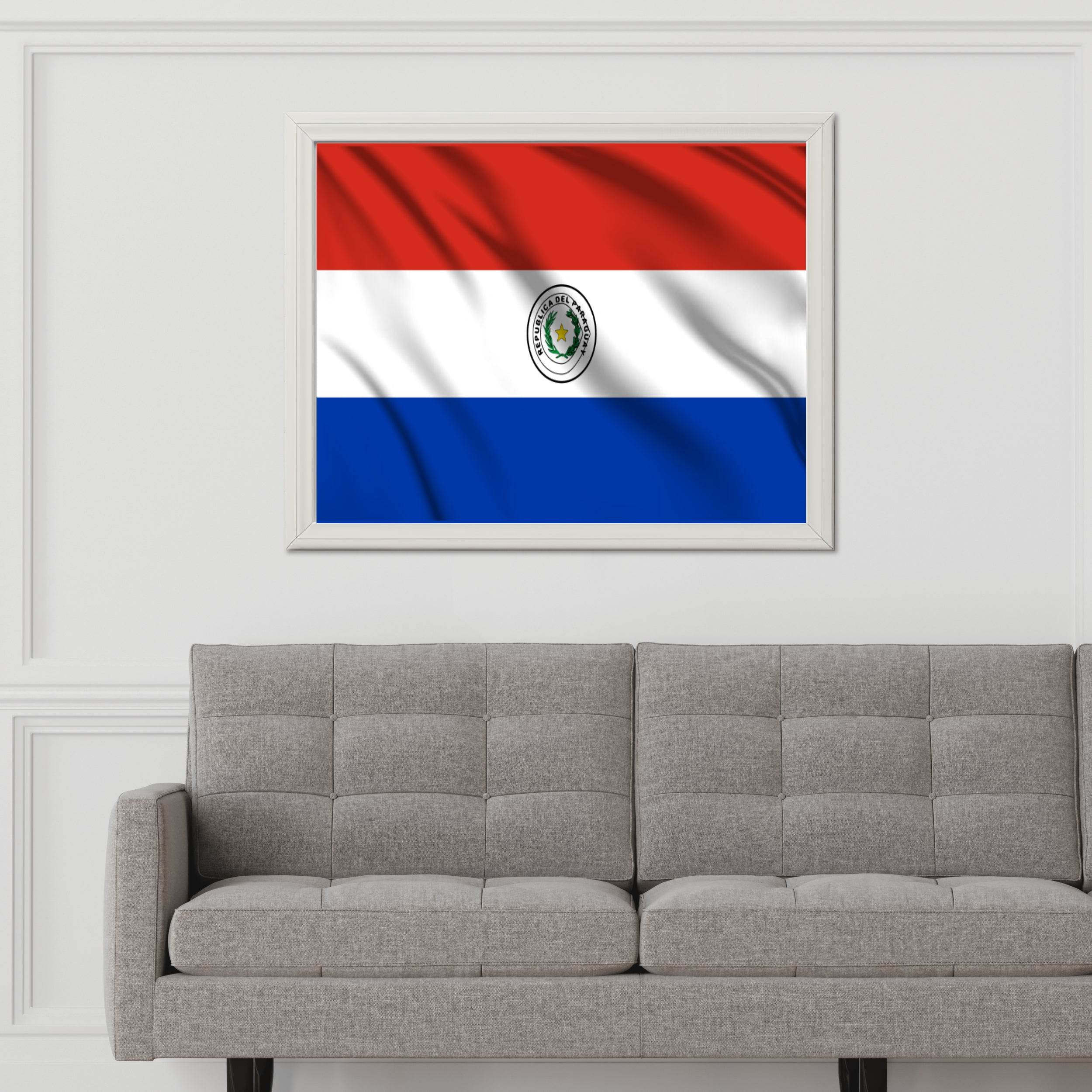 Paraguay National Flag Wall Art - beink online art store