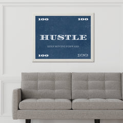 Hustle Motivational Wall Art