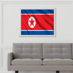 North Korea National Flag Wall Art - beink online art store