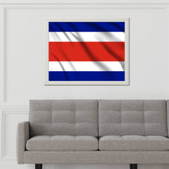 Costa Rica National Flag Wall Art - beink online art store