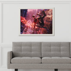 Miles Morales swinging Gaming Wall Art