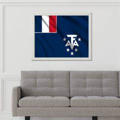 French Southern and Antarctic Lands National Flag Wall Art - beink online art store
