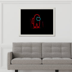 Neon Among us Gaming Wall Art