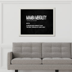 Mamba Mentality Motivational Wall Art