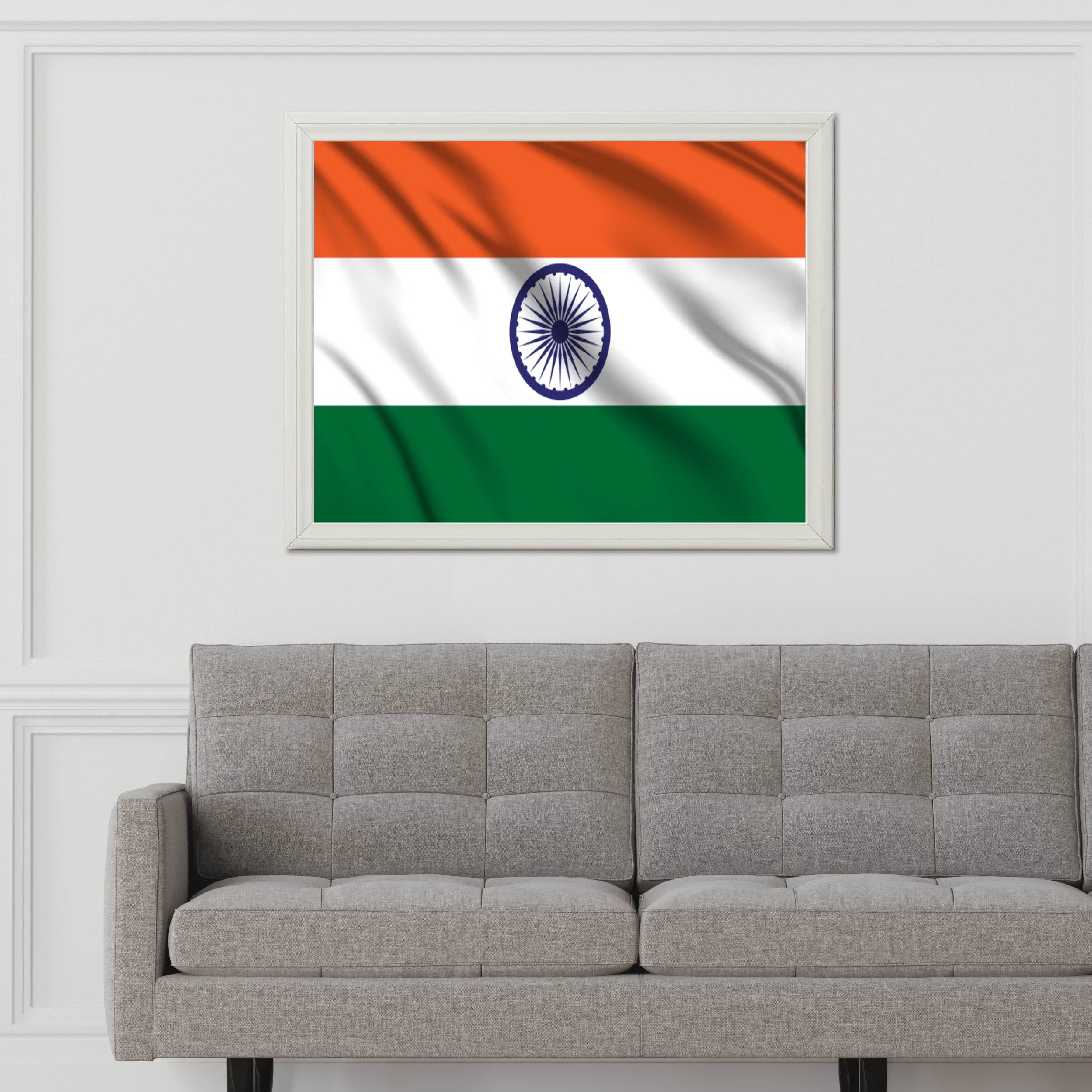 India National Flag Wall Art - beink online art store
