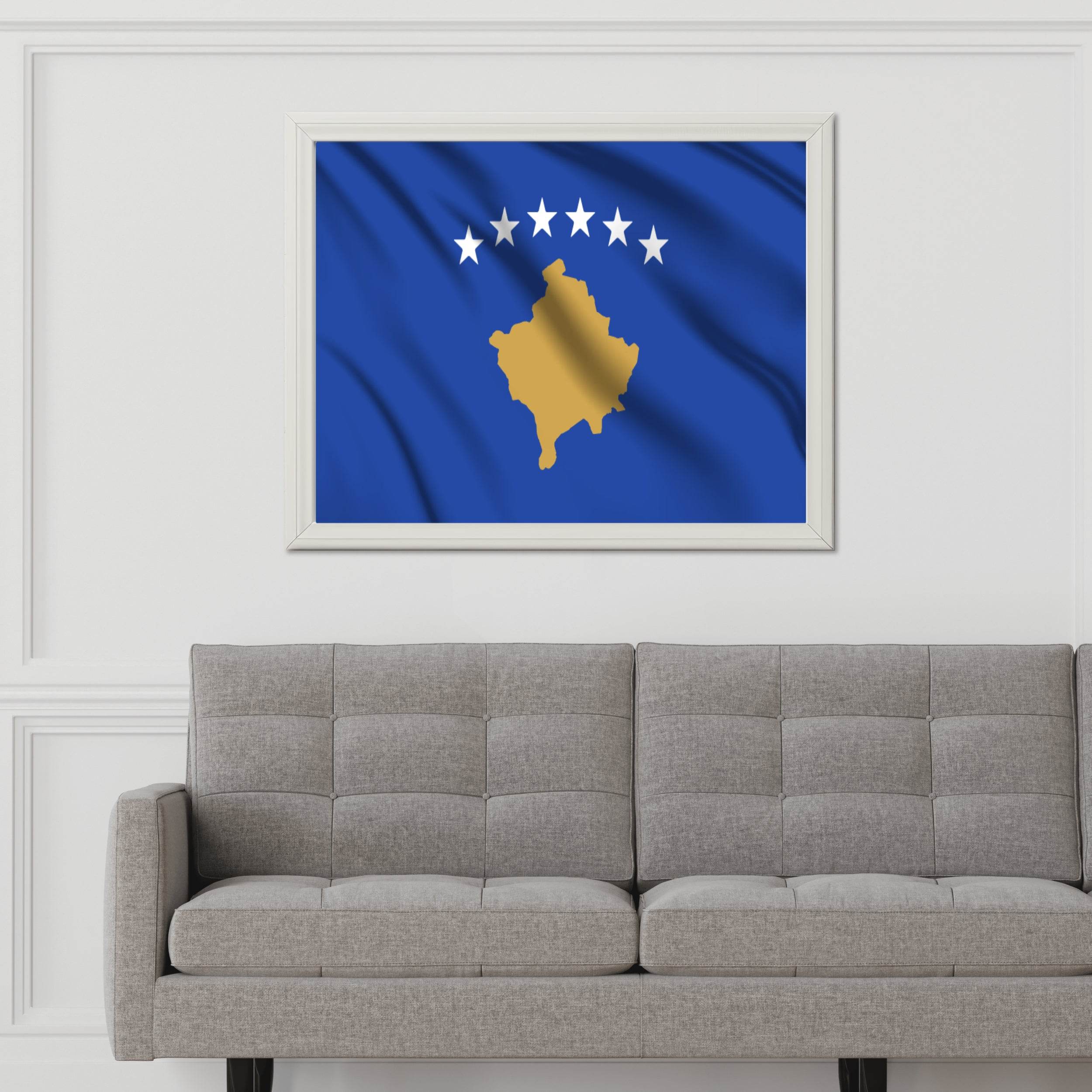 Kosovo National Flag Wall Art - beink online art store