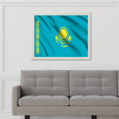 Kazakhstan National Flag Wall Art - beink online art store