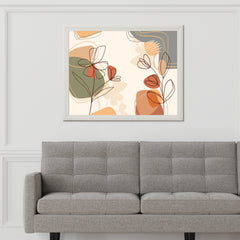 Handdrawn Flowers Abstract Wall Art