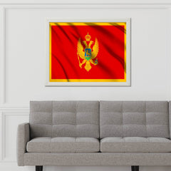 Montenegro National Flag Wall Art - beink online art store