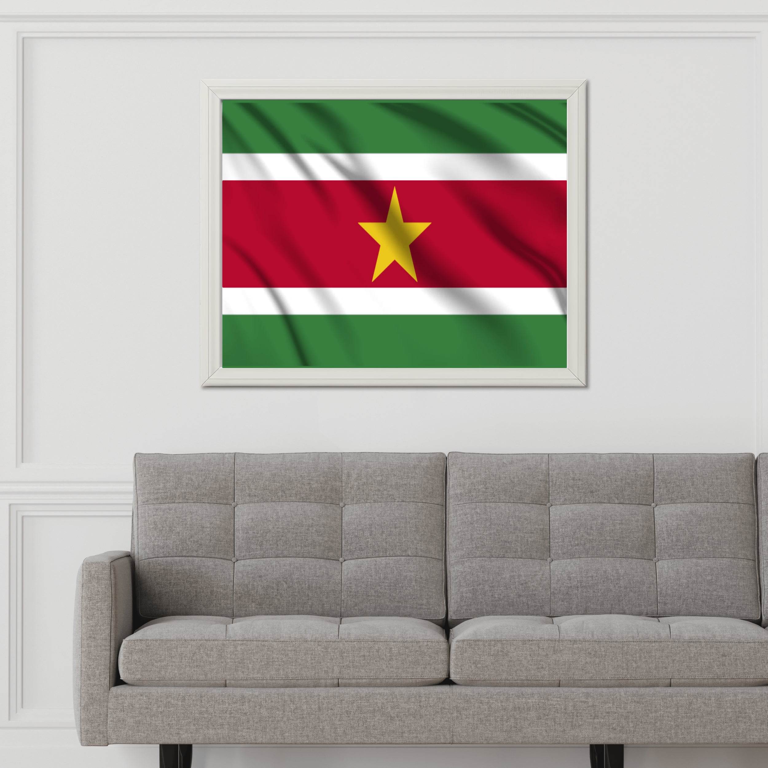 Suriname National Flag Wall Art - beink online art store