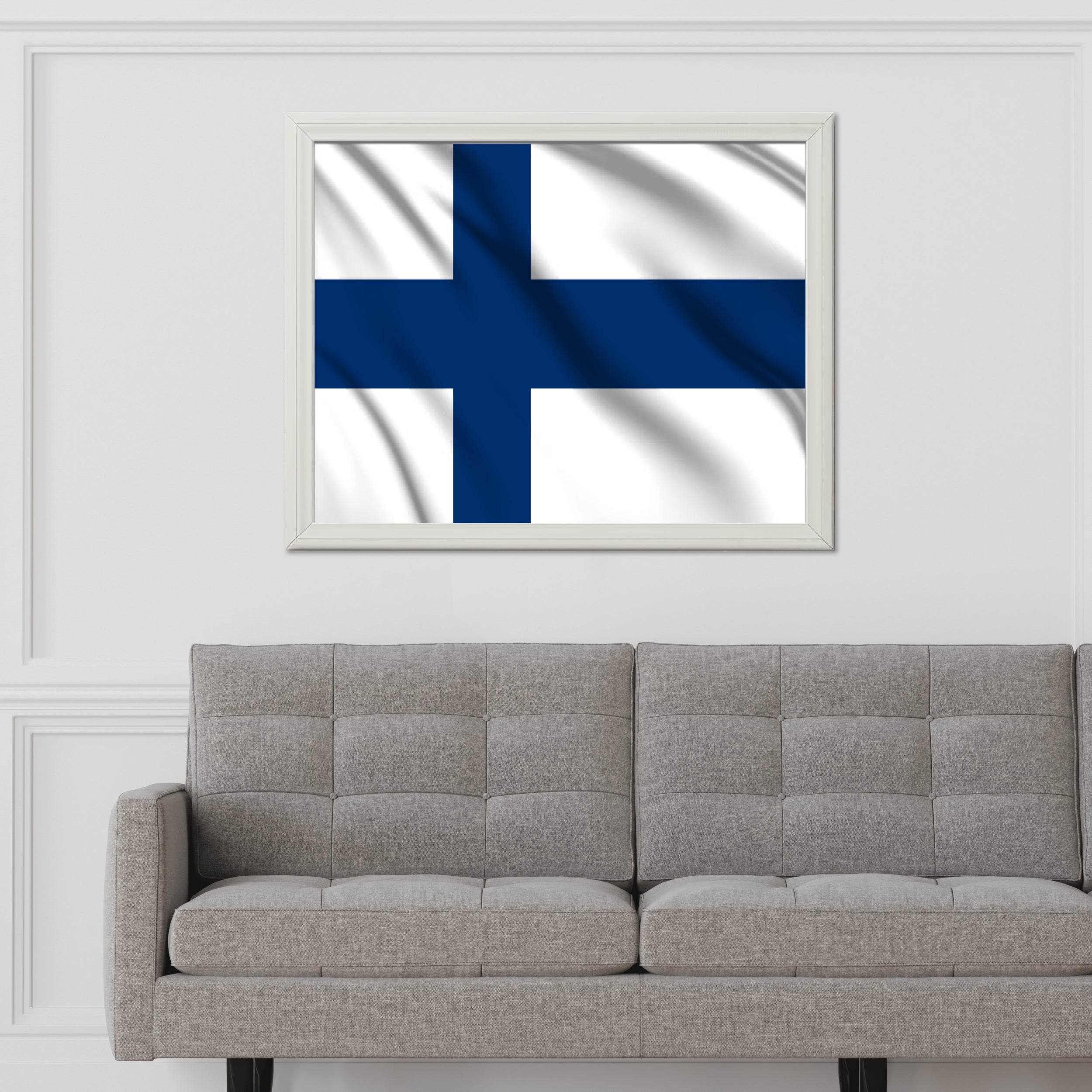 Finland National Flag Wall Art - beink online art store