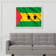 São Tomé and Príncipe National Flag Wall Art - beink online art store