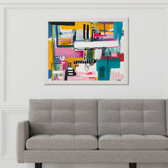 Colorful Abstract Acrylic Art Stripes