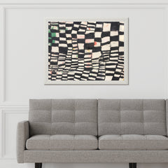 Black and White Geometric Abstraction Wall Art