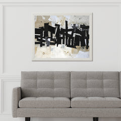 Black and White Chaos Modern  Wall Art