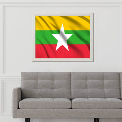Myanmar National Flag Wall Art - beink online art store