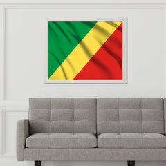 Republic of the Congo National Flag Wall Art - beink online art store