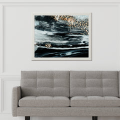 Dark Textured Oil Painting Abstract Wall Art