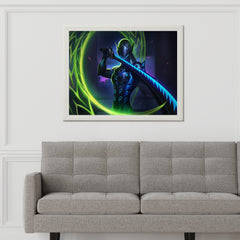 Neon Genji Overwatch Gaming Wall Art