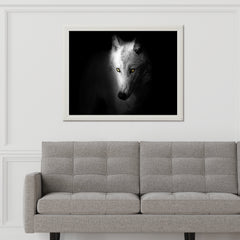 Arctic Wolf Black & White Wall Art