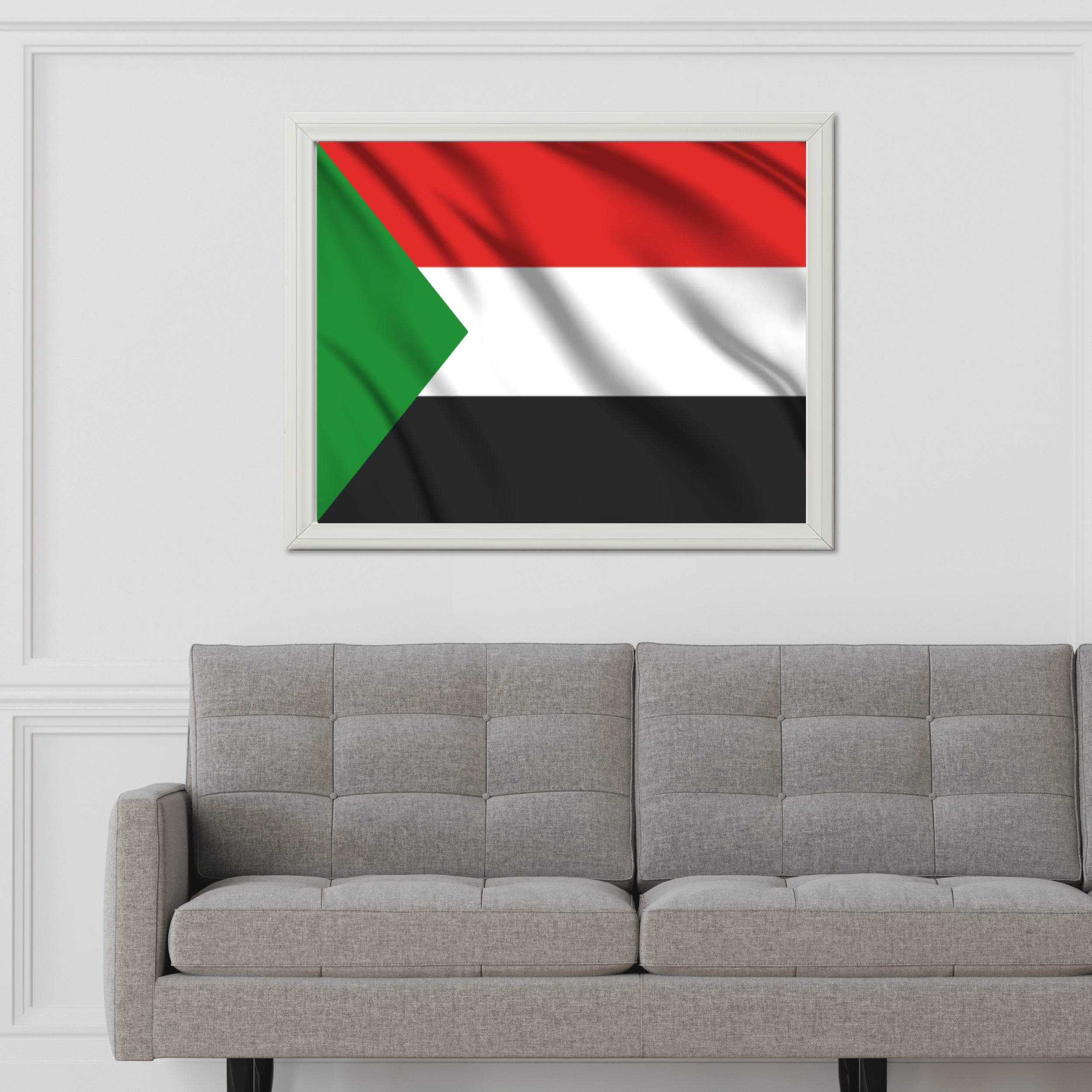 Sudan National Flag Wall Art - beink online art store