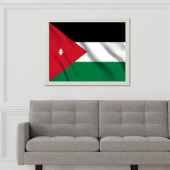 Jordan National Flag Wall Art - beink online art store