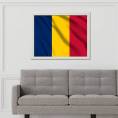 Romania National Flag Wall Art - beink online art store