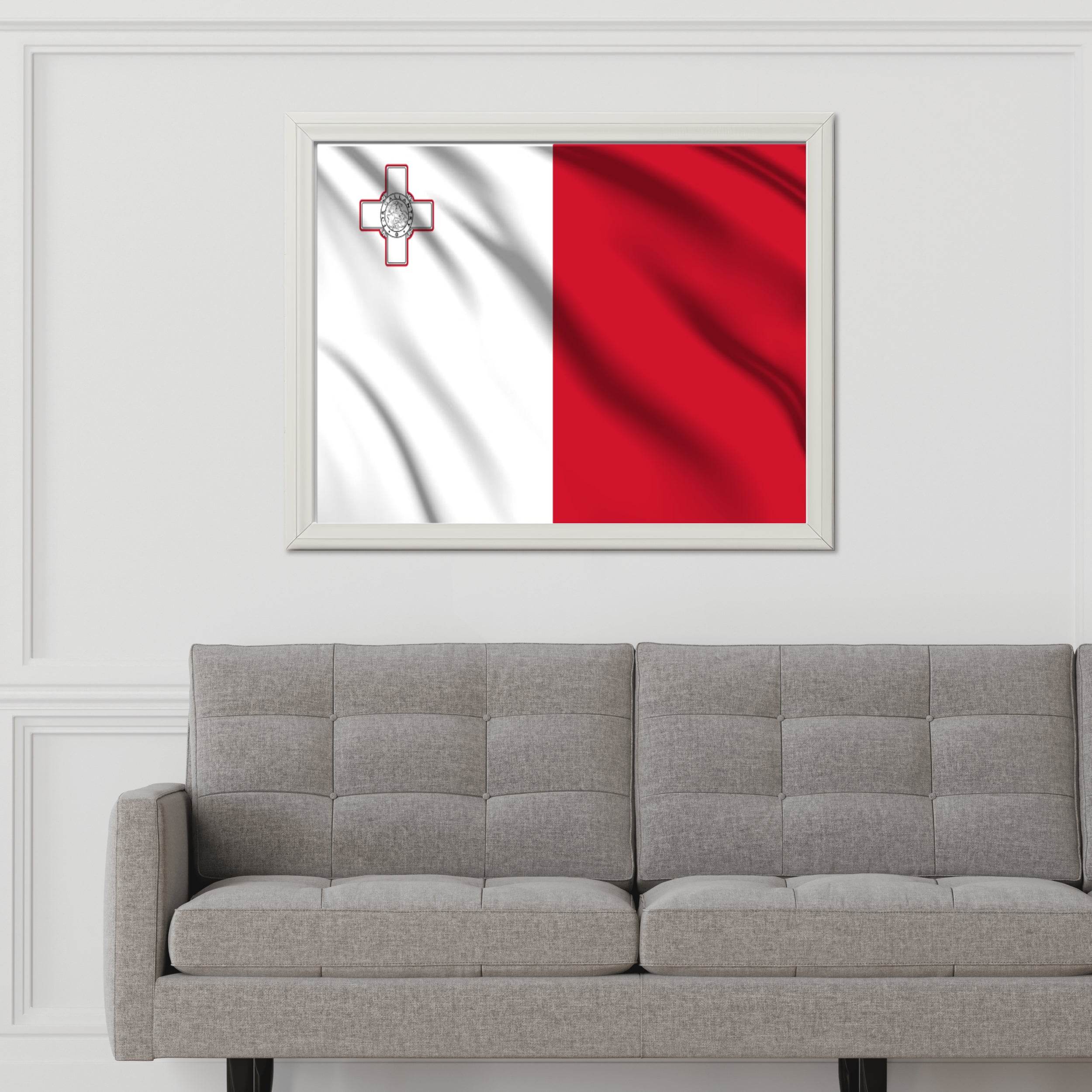 Malta National Flag Wall Art - beink online art store