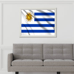 Uruguay National Flag Wall Art - beink online art store