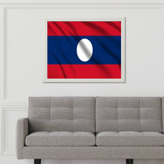 Laos National Flag Wall Art - beink online art store