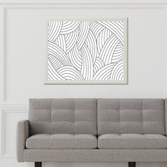 Seamless Black and White Pattern Abstract Wall Art