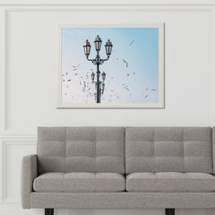 Vintage Lamps and Birds Wall Art