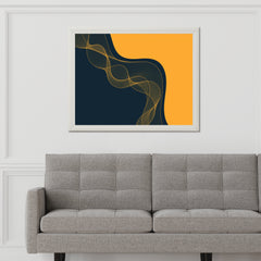 Particle Flow Digital Wave Abstract Wall Art