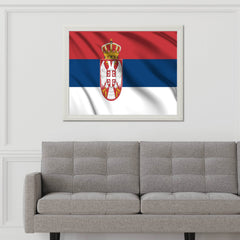 Serbia National Flag Wall Art - beink online art store