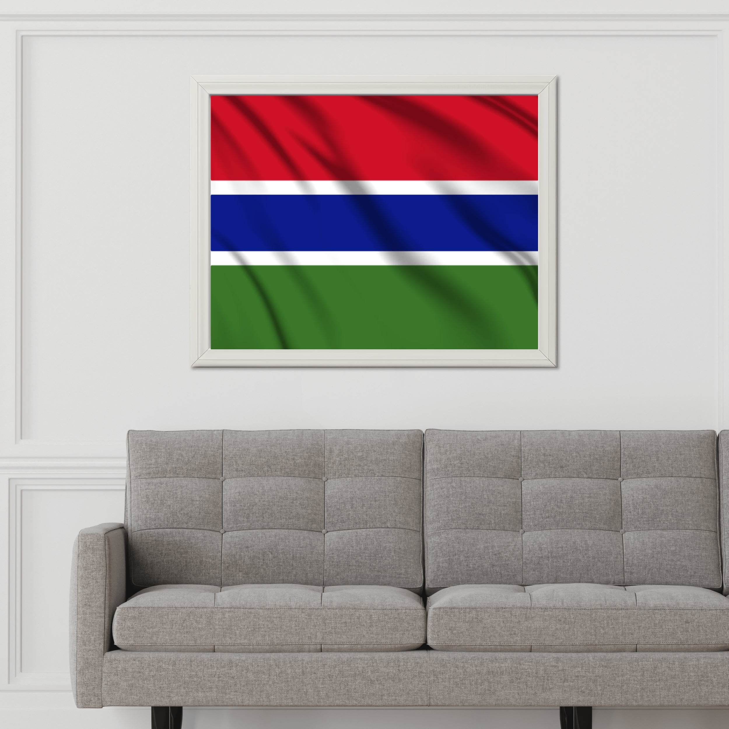 The Gambia National Flag Wall Art - beink online art store