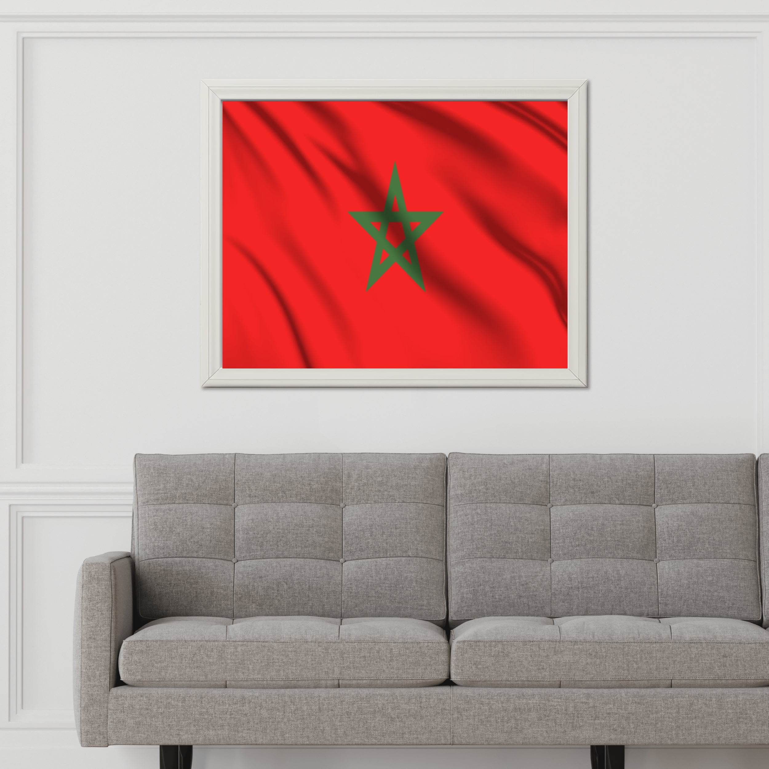Morocco National Flag Wall Art - beink online art store