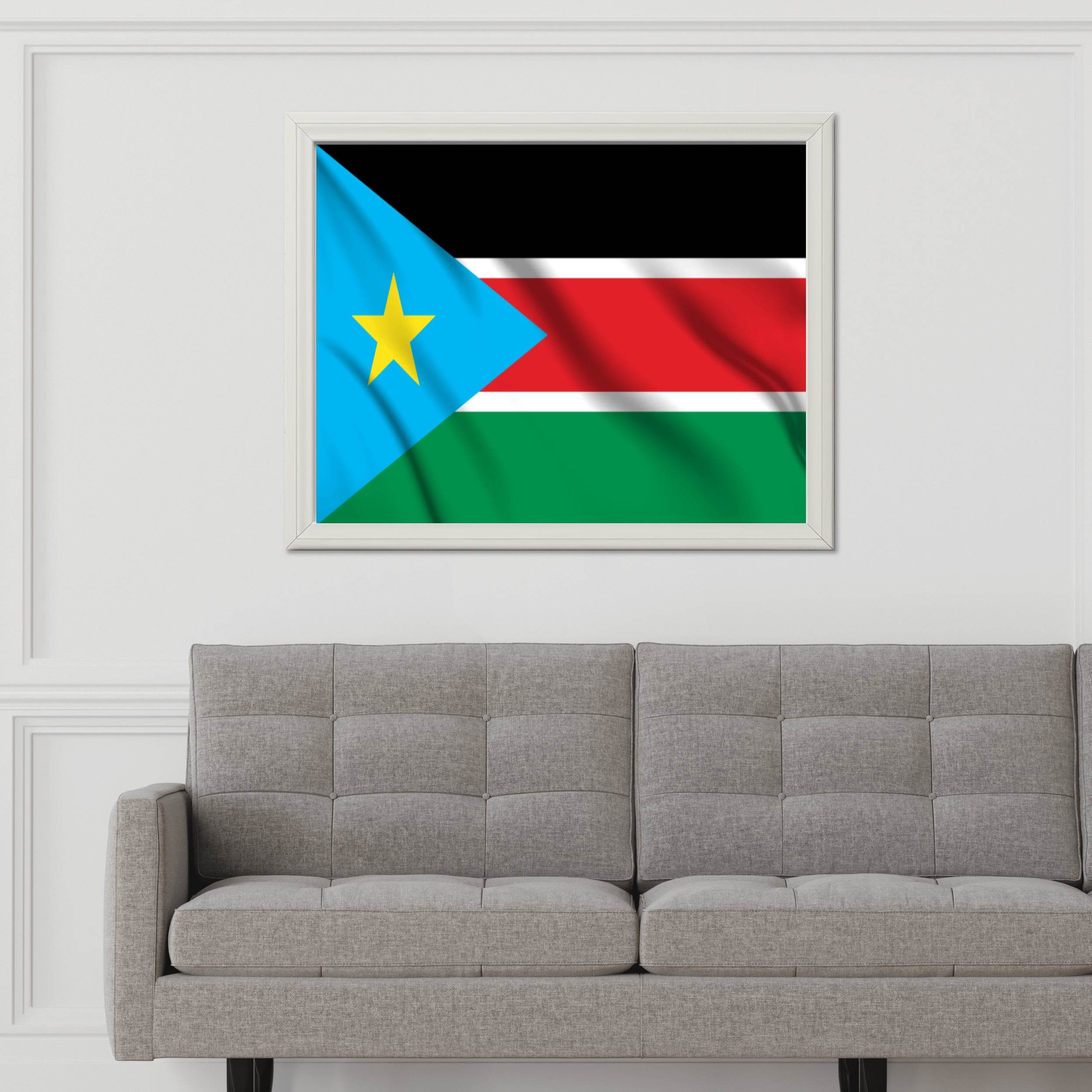 South Sudan National Flag Wall Art - beink online art store