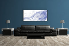 Blue Digital Abstract Wall Art