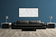 Seamless Black and White Pattern Abstract Wall Art